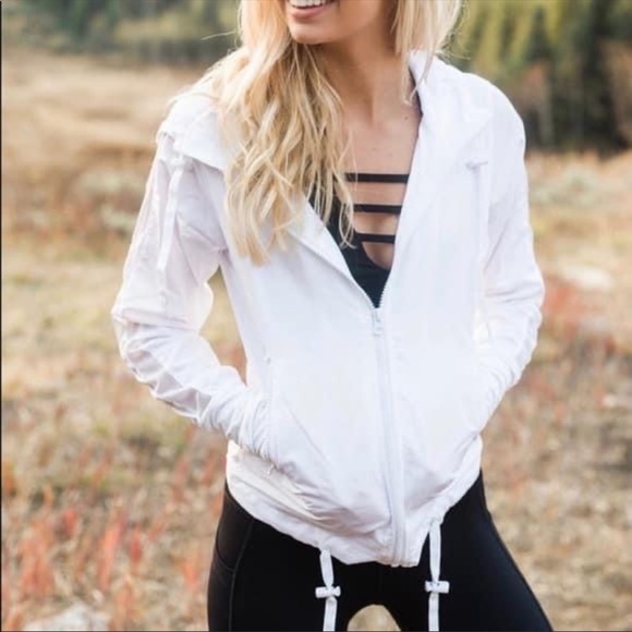 ZYIA Jackets & Blazers - White ZYIA Bomber Jacket